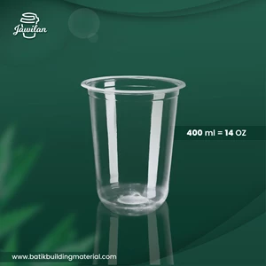 Gelas Plastik PP Cup 90-400 (3) Oval - 400ml (14 oz)