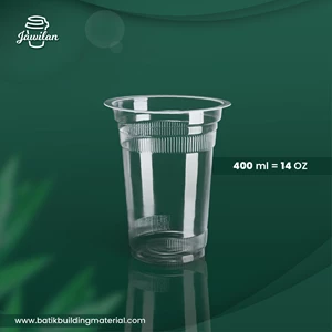 Gelas Plastik PP Cup 93-400 (2) Flat - 400ml (16 oz)