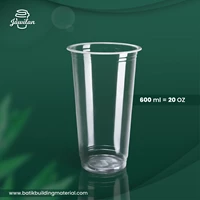Gelas Plastik PP Cup 95-600 (3) Flat - 600ml (20 oz)