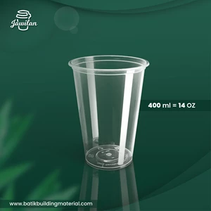 Gelas Plastik Injection Cup 400 ml Transparan
